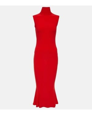 Norma Kamali Midikleid Aus Jersey - Rot