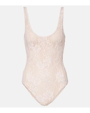 Zimmermann Floral Lace Bodysuit - Natural