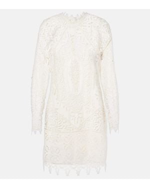 Ulla Johnson Eleni Linen Lace Minidress - White