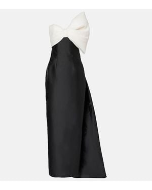Monique Lhuillier Abito Lungo Asimmetrico - Nero