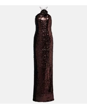 Magda Butrym Robe Mit Pailletten - Lila