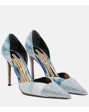 Alexandre Vauthier Pumps Aus Denim - Blau