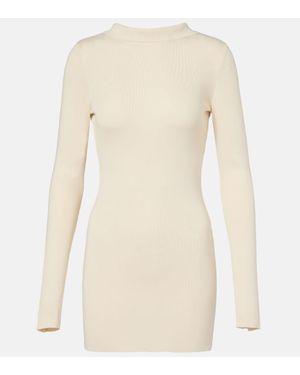 AYA MUSE Elowen Open-Back Silk-Blend Minidress - Natural