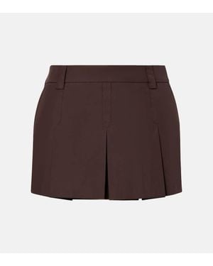 Miu Miu Minirock Aus Einem Baumwollgemisch - Braun