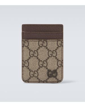 Gucci GG Canvas Card Holder - Black