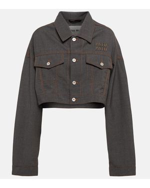 Miu Miu Giacca Cropped - Nero