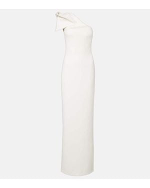 Safiyaa Bridal Robe Blanchette Aus Crepe - Weiß