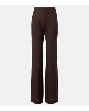 Loro Piana Pantaloni Flared Timi - Marrone