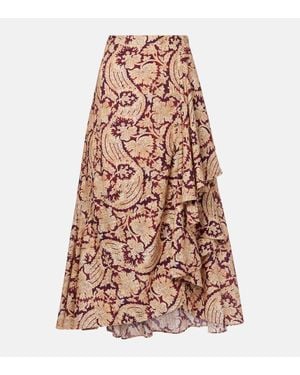 Ulla Johnson Sabina Printed Cotton-Blend Maxi Skirt - Multicolour