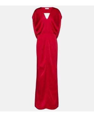 Stella McCartney Draped Satin Gown - Red