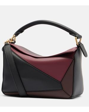 Loewe Tote Bas Puzzle Square Small Aus Leder - Schwarz