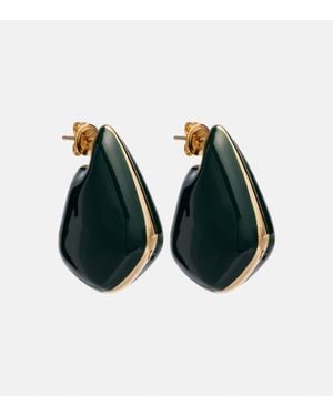 Bottega Veneta Fin Small Sterling Earrings - Green