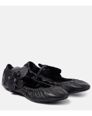 Zimmermann Mary-Jane-Ballerinas Orchid Aus Leder - Schwarz