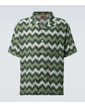 Missoni Zig Zag Bowling Shirt - Green