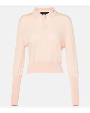 Simone Rocha Polo De Lana Y Seda - Neutro