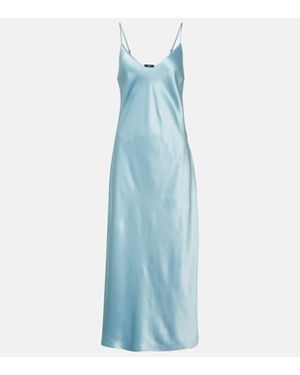 JOSEPH Slipdress Clea Aus Seidensatin - Blau