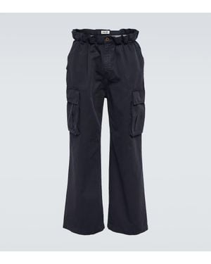 Miu Miu Cotton Gabardine Cargo Trousers - Blue