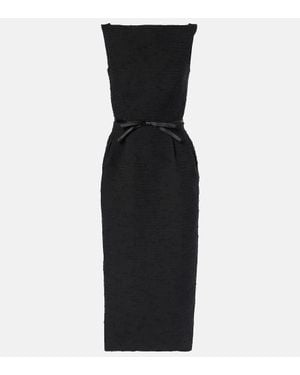 Erdem Tweed Midi Dress - Black