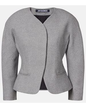 Jacquemus Jacke Ovalo Aus Baumwolle Und Wolle - Grau