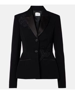 Erdem Blazer De Lana Virgen - Negro