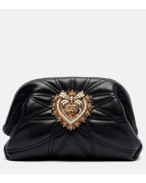 Dolce & Gabbana Schultertasche Devotion Small Aus Leder - Schwarz