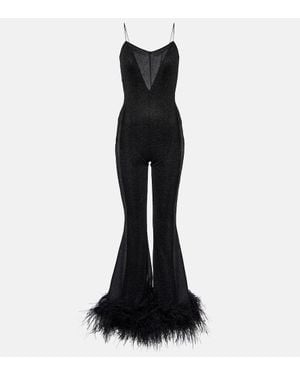 Oséree Combi-Pantalon Lumiere A Plumes - Noir