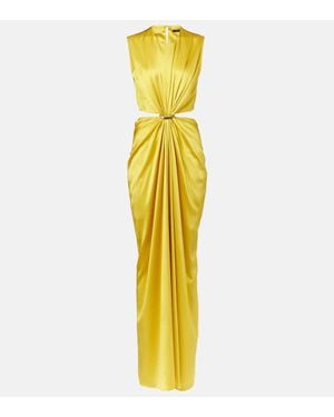Max Mara Maxikleid Panaro Aus Seide - Mettallic