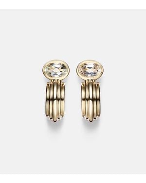 STONE AND STRAND Pavillion 14Kt Earrings With Topazes - White