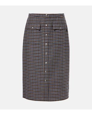 Prada Wool Pencil Skirt - Gray