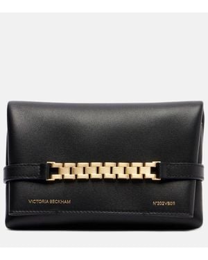 Victoria Beckham Chain Mini Leather Shoulder Bag - Black