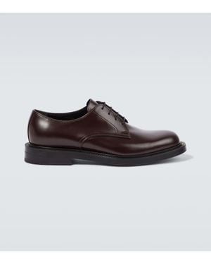 Gucci Schnuerschuhe Aus Leder - Braun