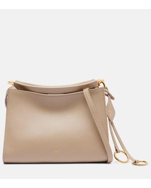 Alaïa Le Click Small Leather Shoulder Bag - Natural