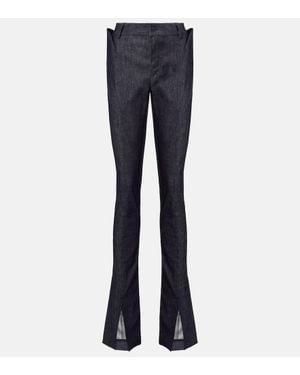 Mugler High-Rise Skinny Jeans - Blau