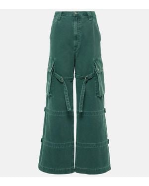Agolde Mid-Rise Wide-Leg Jeans Vivian Strap - Grün