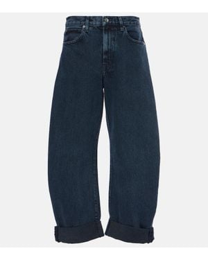 FRAME Jeans Barrel Bubble A Vita Alta - Blu