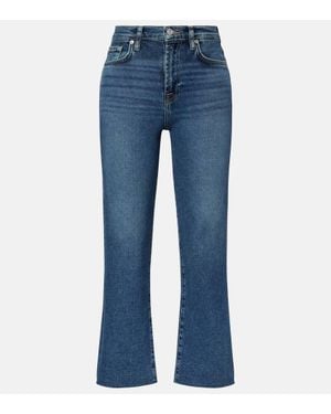 7 For All Mankind High-Rise Cropped Straight Jeans Alexa - Blau