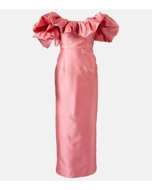 ALÉMAIS Ruffled Off-Shoulder Gown - Pink