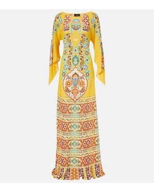 Etro Printed Maxi Dress - Metallic