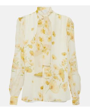 Giambattista Valli Bedruckte Bluse Aus Seiden-Georgette - Mettallic
