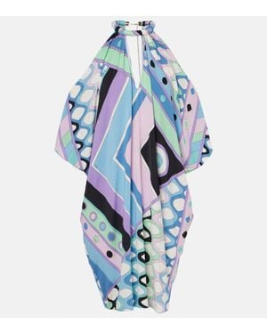 PUCCI Kaftan Vivara Aus Satin - Blau