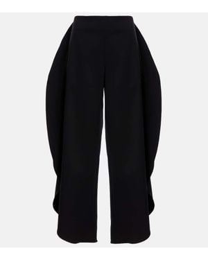 Alaïa Wool Grain De Poudre Balloon Pants - Blue