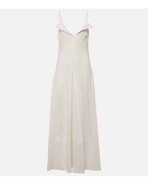 Proenza Schouler Ruby Linen-Blend Midi Dress - White