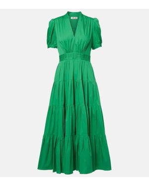 Diane von Furstenberg Maxikleid Darby Aus Einem Baumwollgemisch - Grün