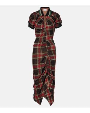 Vivienne Westwood Midikleid Pulling Aus Baumwolle - Braun
