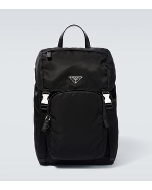 Prada Rucksack Aus Re-Nylon - Schwarz