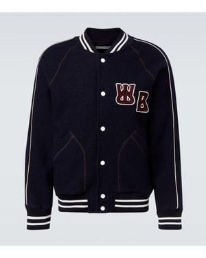 Wales Bonner Collegejacke October Aus Schurwolle - Blau