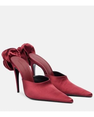 Magda Butrym Mules Aus Satin - Rot