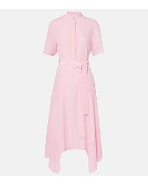 Stella McCartney Iconic Silk Midi Dress - Pink
