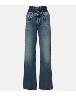 Agolde Elson High-Rise Wide-Leg Jeans - Blue