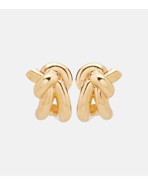 Bottega Veneta Knot-Plated Sterling Earrings - Metallic